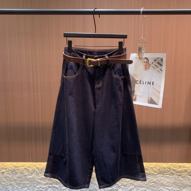 LOEWE SLEEVELESS TOP & DENIM SHORTS SET STYLE 72