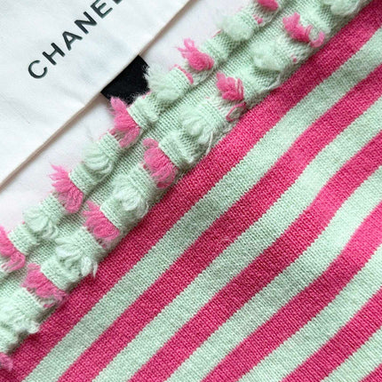 Chanel 25P Tube Top Pink Mix Green Cashmere 237316