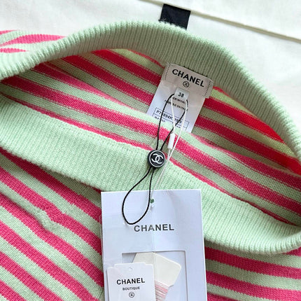 Chanel 25P Shorts Pink Mix Green Cashmere 237317
