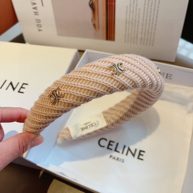 CAMEL BEIGE WOOL FABRIC HAIRBAND 402916