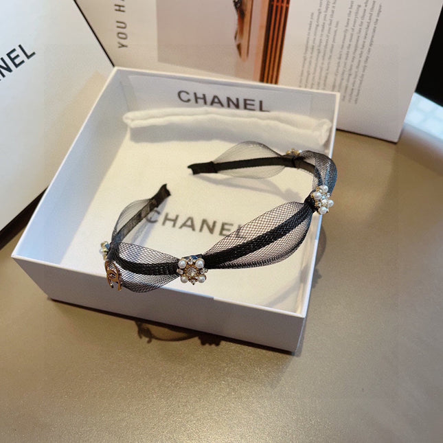 BLACK VOILE FABRIC WITH FLOWER 409382