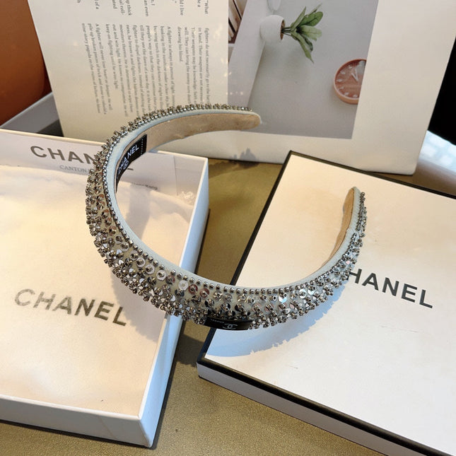 SILVER FABRIC WITH SEQUINS HAIRBAND 412428