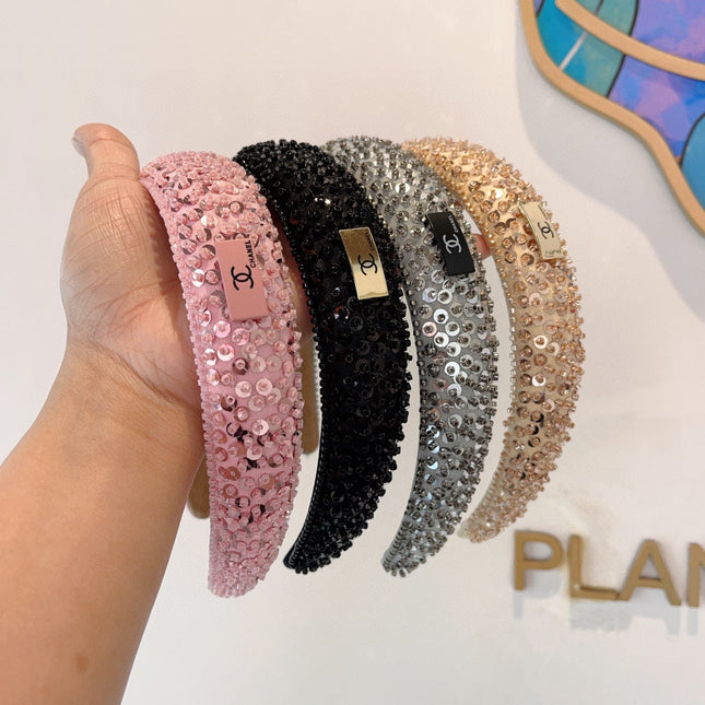 ROUGE PINK FABRIC WITH SEQUINS HAIRBAND 412429