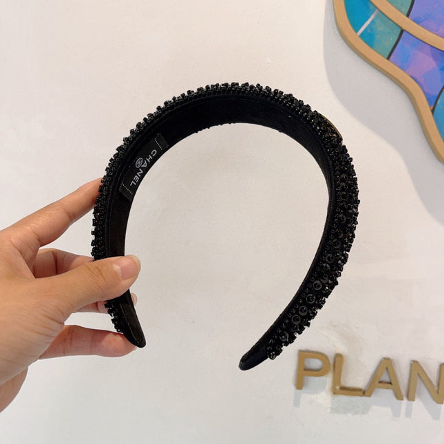 BLACK FABRIC WITH SEQUINS HAIRBAND 412430