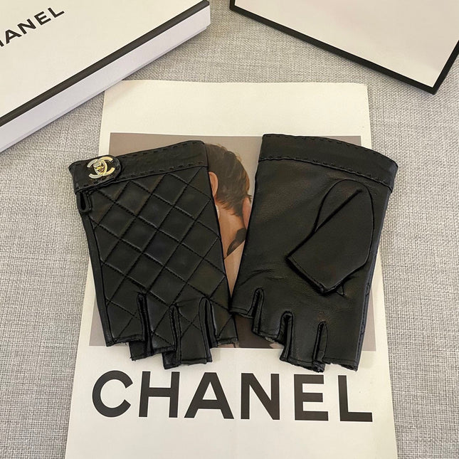 FINGERLESS GLOVES IN BLACK SHEEPSKIN 463845