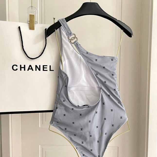 CC BIKINI SWIMSUIT SET IN GREY AND BLACK 593032