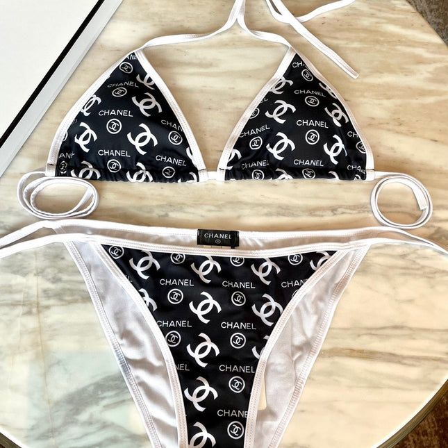 BIKINI SWIMSUIT IN BLACK AND WHITE AND PRINTED 627825