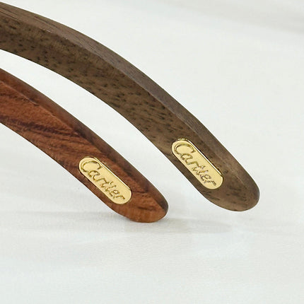 PANTHÈRE RIMLESS TRIANGLE FRAME SUNGLASSES CT0616S IN METAL AND WOODEN
