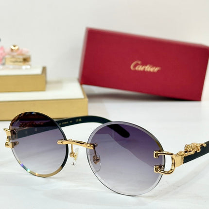 PANTHÈRE ROUND FRAME SUNGLASSES CT0561S IN METAL