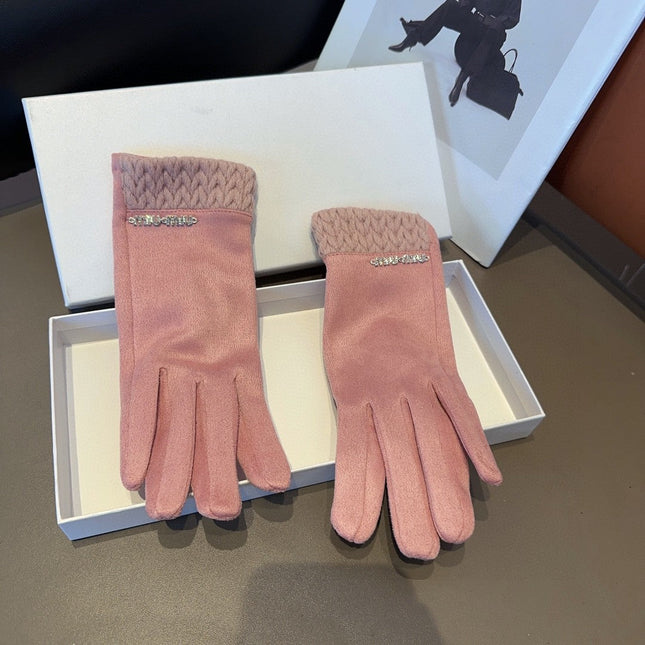 GLOVES IN LIGHT PINK WOOL 439181
