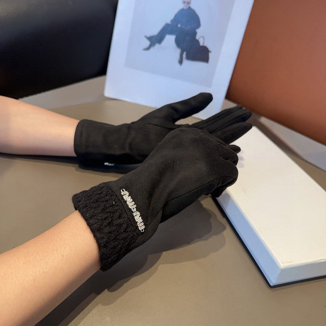 GLOVES IN BLACK WOOL 439182