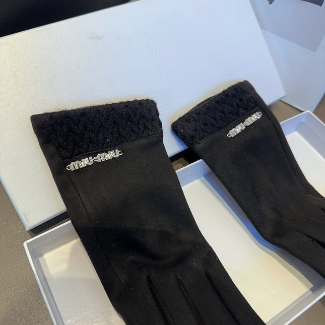 GLOVES IN BLACK WOOL 439182
