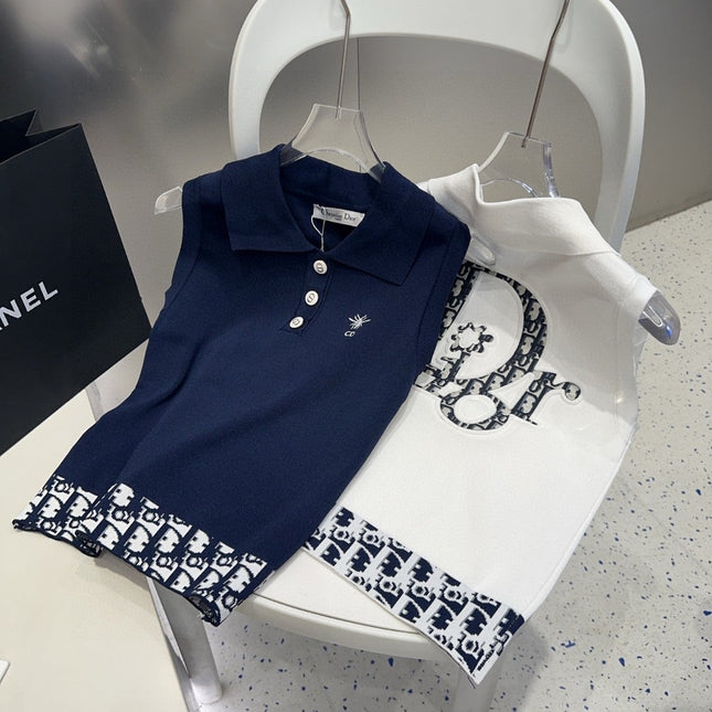 POLO TANK TOP 639173 IN WHITE COTTON RIBBED KNIT