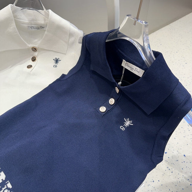 POLO TANK TOP 639173 IN WHITE COTTON RIBBED KNIT