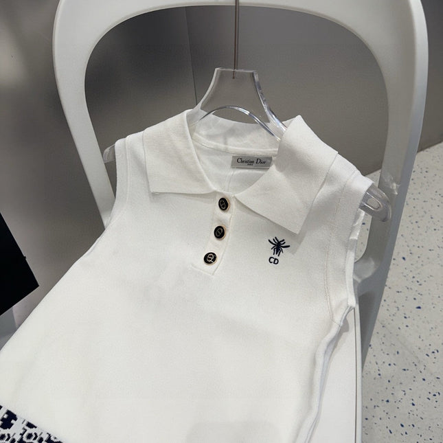 POLO TANK TOP 639173 IN WHITE COTTON RIBBED KNIT