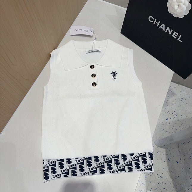 POLO TANK TOP 639173 IN WHITE COTTON RIBBED KNIT