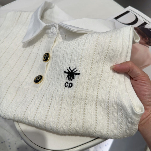 POLO TANK TOP 610337 IN WHITE COTTON RIBBED