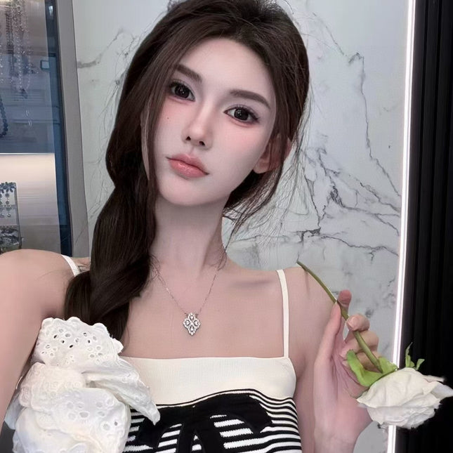 STRIPED CAMISOLE 610344 IN BLACK AND WHITE COTTON RIBBED