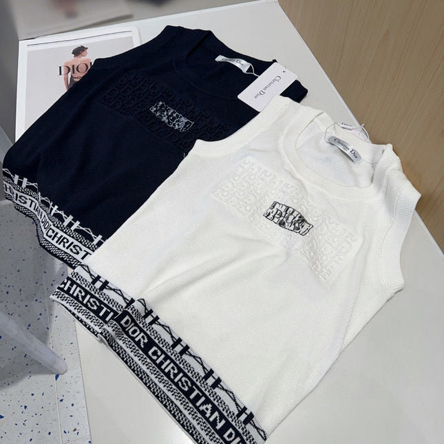 TANK TOP 612061 IN NAVY BLUE COTTON RIBBED