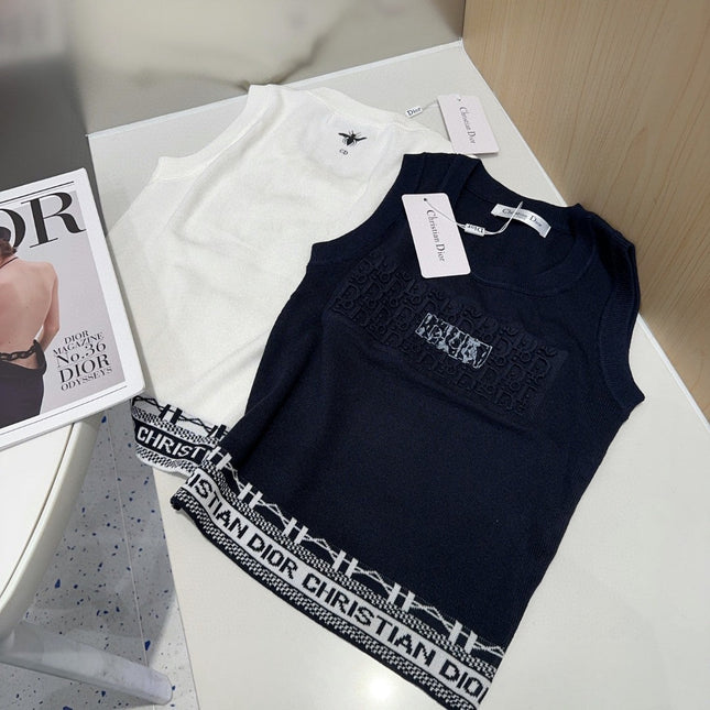 TANK TOP 612061 IN NAVY BLUE COTTON RIBBED