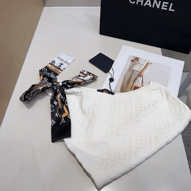 ONE SHOULDER TOP 612064 IN WHITE COTTON RIBBED