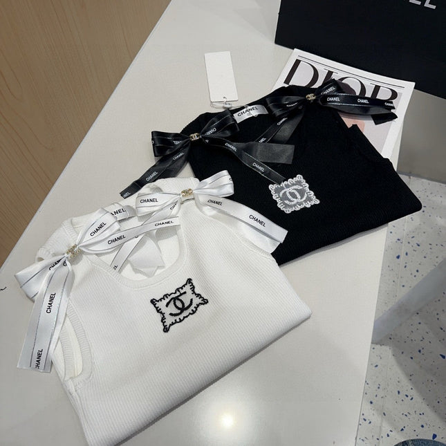 TANK TOP 615181 IN BLACK COTTON RIBBED KNIT