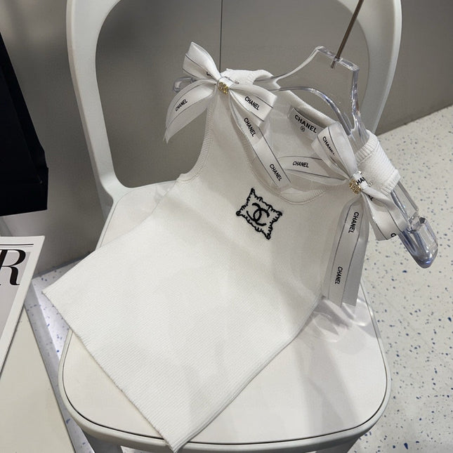 TANK TOP 615182 IN WHITE COTTON RIBBED KNIT