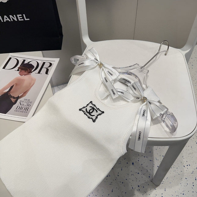 TANK TOP 615182 IN WHITE COTTON RIBBED KNIT