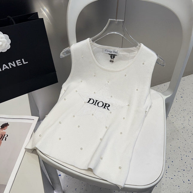 TANK TOP 633196 IN WHITE COTTON EMBOSSED PEARL