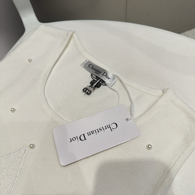 TANK TOP 633196 IN WHITE COTTON EMBOSSED PEARL