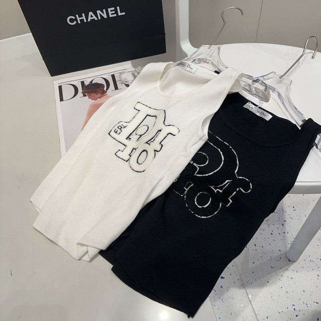 CAMISOLE 619299 IN WHITE COTTON RIBBED KNIT TEXTURED LOGO