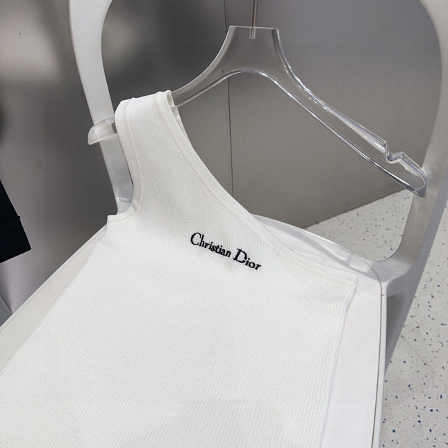 ONE SHOULDER TOP 633200 IN WHITE COTTON