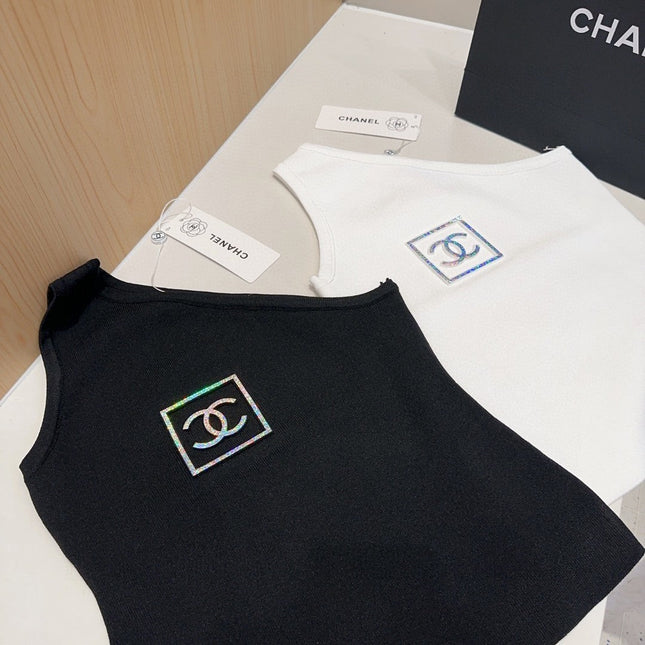 ONE SHOULDER TOP 624509 IN BLACK COTTON MULTICOLOR LOGO