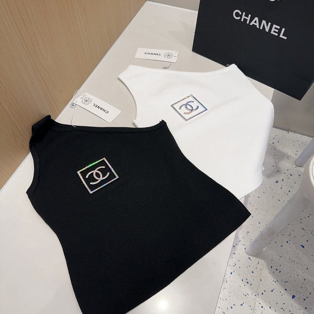 ONE SHOULDER TOP 624509 IN BLACK COTTON MULTICOLOR LOGO