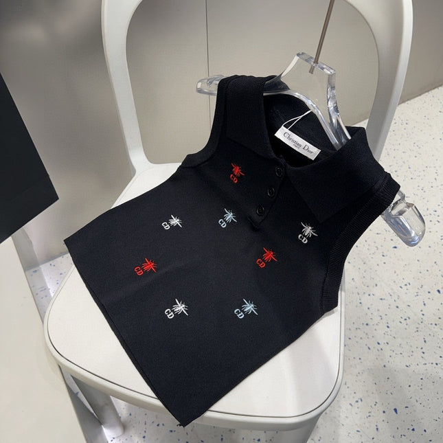 TANK TOP 624511 IN BLACK COTTON RIBBED