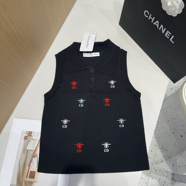 TANK TOP 624511 IN BLACK COTTON RIBBED