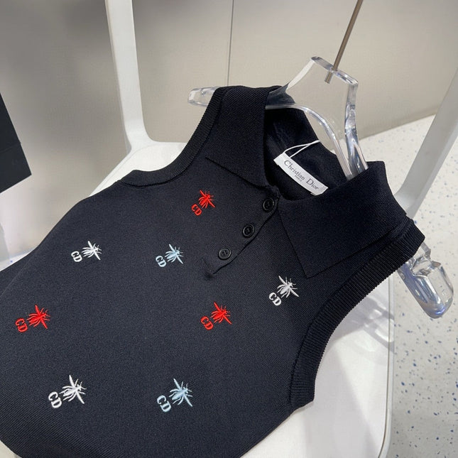 TANK TOP 624511 IN BLACK COTTON RIBBED