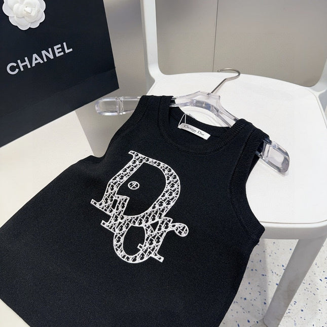 TANK TOP 627699 IN BLACK COTTON RIBBED