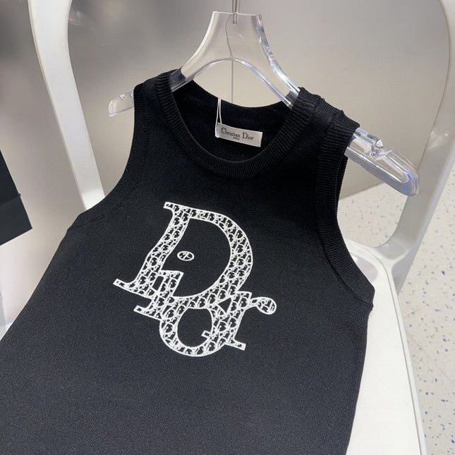 TANK TOP 627699 IN BLACK COTTON RIBBED