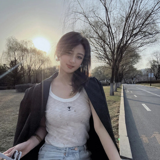 CAMISOLE 629204 IN WHITE COTTON RIBBED KNIT