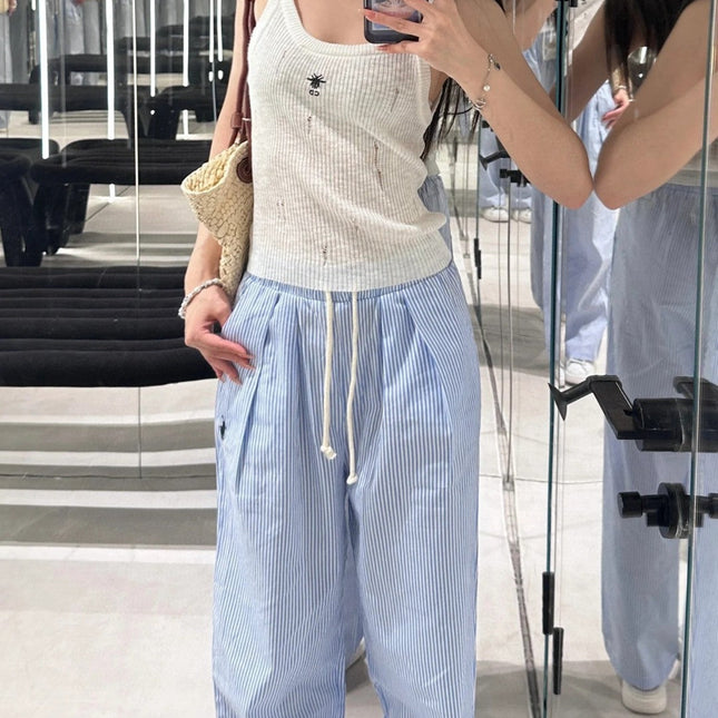 CAMISOLE 629204 IN WHITE COTTON RIBBED KNIT