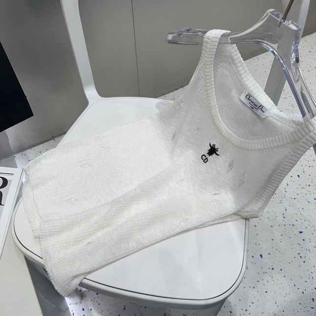 CAMISOLE 629204 IN WHITE COTTON RIBBED KNIT