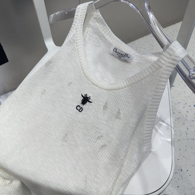 CAMISOLE 629204 IN WHITE COTTON RIBBED KNIT