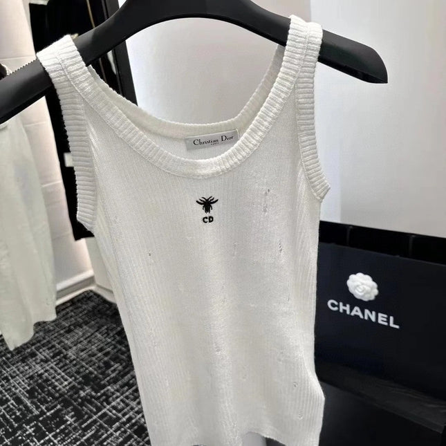 CAMISOLE 629204 IN WHITE COTTON RIBBED KNIT