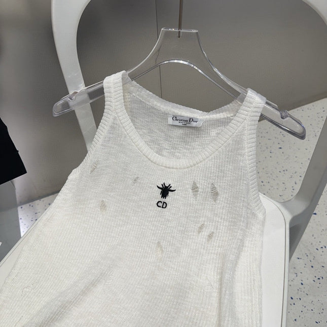 CAMISOLE 629204 IN WHITE COTTON RIBBED KNIT