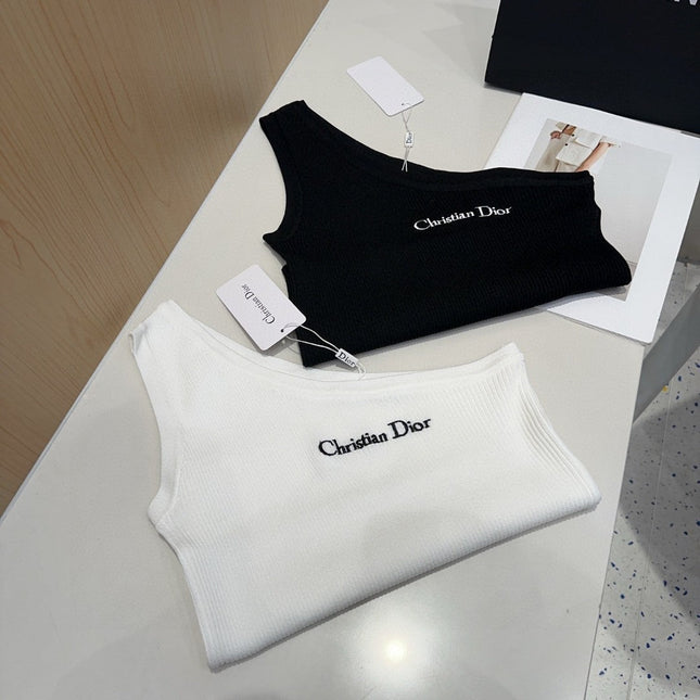 ONE SHOULDER TOP 633201 IN BLACK COTTON