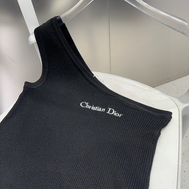 ONE SHOULDER TOP 633201 IN BLACK COTTON