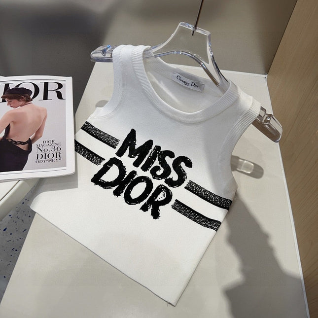 TANK TOP 638008 IN WHITE COTTON RIBBED KNIT EMBOSSED LOGO