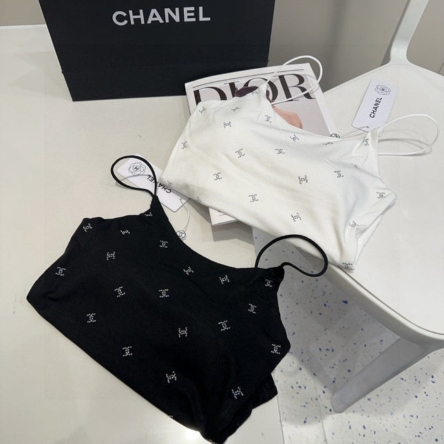 CAMI TOP 639174 IN WHITE COTTON RIBBED KNIT