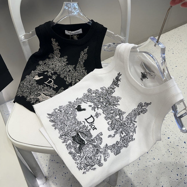 TANK TOP 639177 IN BLACK COTTON RIBBED KNIT